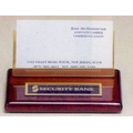 Rosewood Business Cardholder w/ Brass Accent